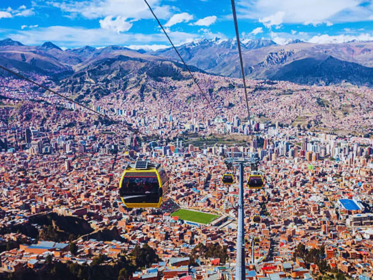 Cable car in La Paz