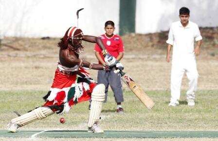 Warriors lay down spears, pick up bats
