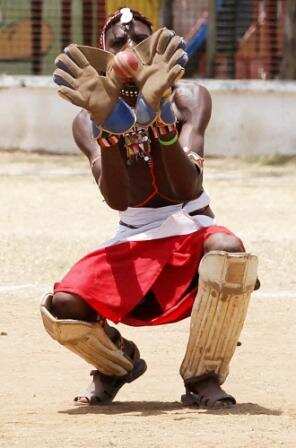 Warriors lay down spears, pick up bats