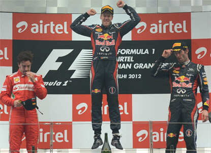 Sebastian Vettel wins second successive Indian Grand Prix