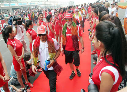 Grid Parade at Formula One Indian Grand Prix