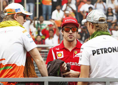Grid Parade at Formula One Indian Grand Prix