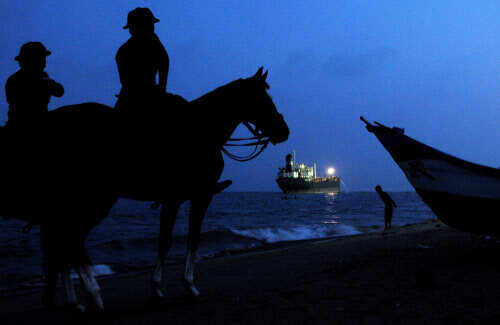 Grounded ship Pratibha Cauvery awaits salvage
