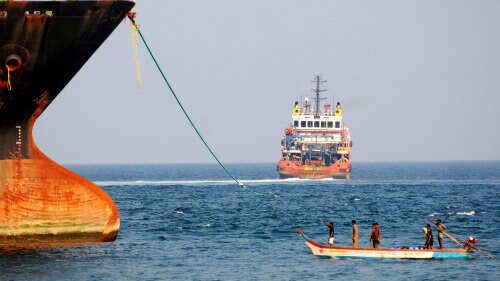 Grounded ship Pratibha Cauvery awaits salvage