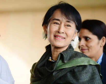 Aung San Suu Kyi in India