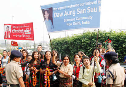 Aung San Suu Kyi in India