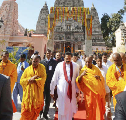 Protest against Sri Lankan president's India visit