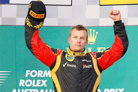 Kimi Raikkonen wins Australian Grand Prix 2013