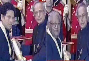 Sachin Tendulkar and CNR Rao conferred Bharat Ratna