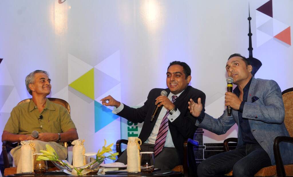 Upamanyu and Rahul in conversation with Nalin
