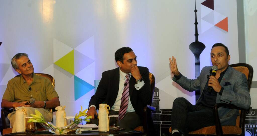 Upamanyu and Rahul in conversation with Nalin