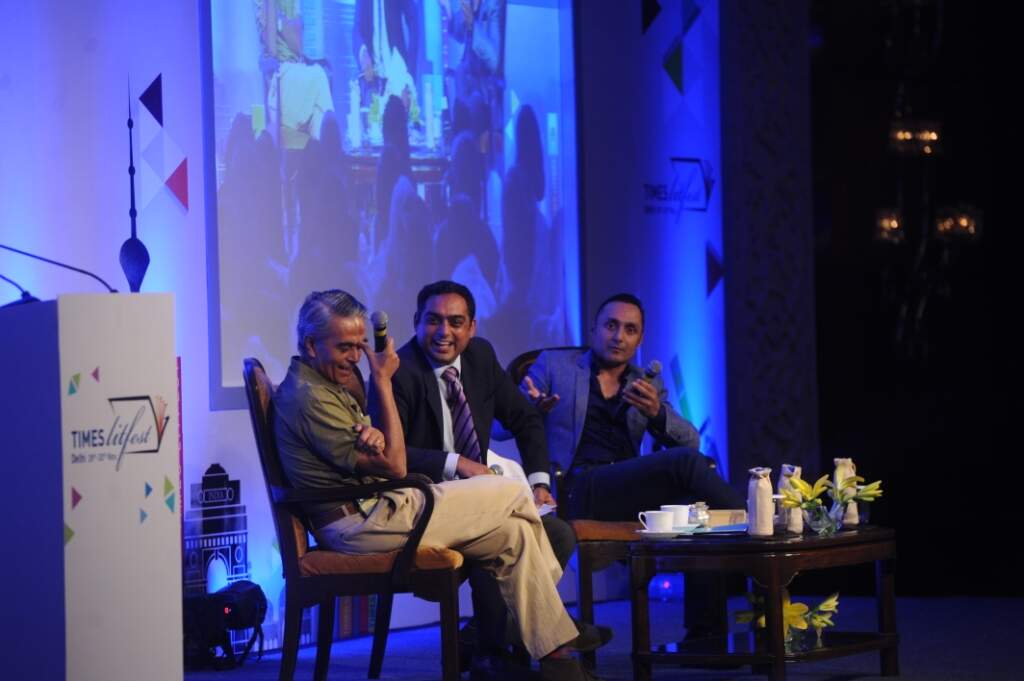 Upamanyu and Rahul in conversation with Nalin