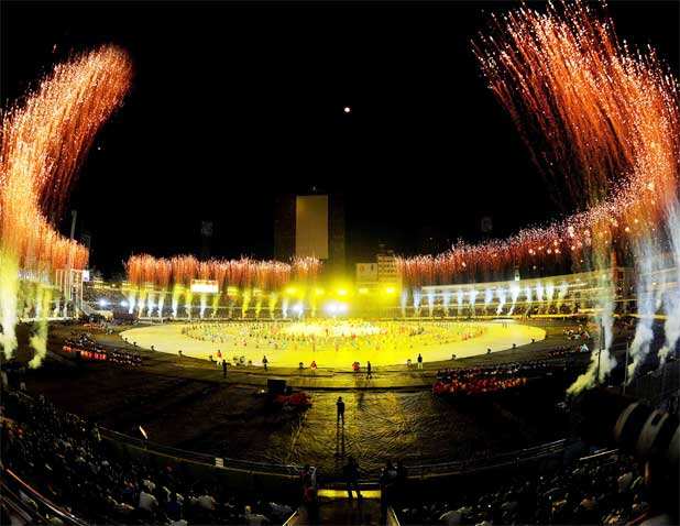 Fireworks dazzle WC opening ceremony
