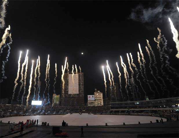 Fireworks dazzle WC opening ceremony