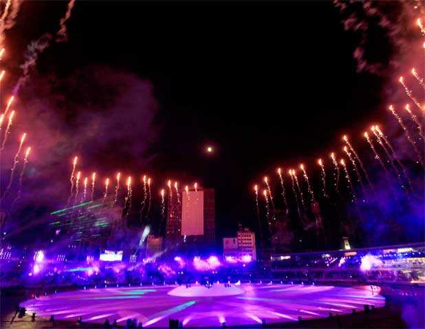 Fireworks dazzle WC opening ceremony
