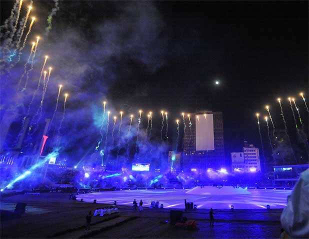 Fireworks dazzle WC opening ceremony