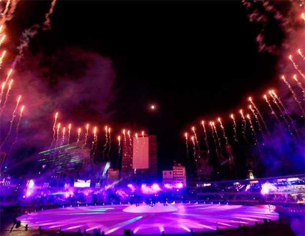 Fireworks dazzle WC opening ceremony