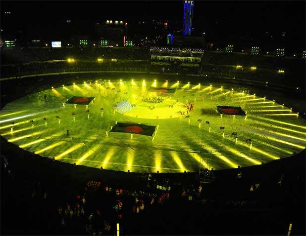 Fireworks dazzle WC opening ceremony