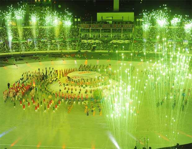 Fireworks dazzle WC opening ceremony