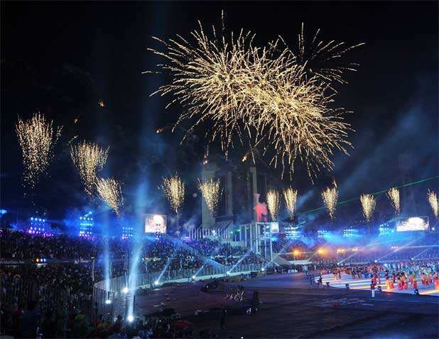 Fireworks dazzle WC opening ceremony