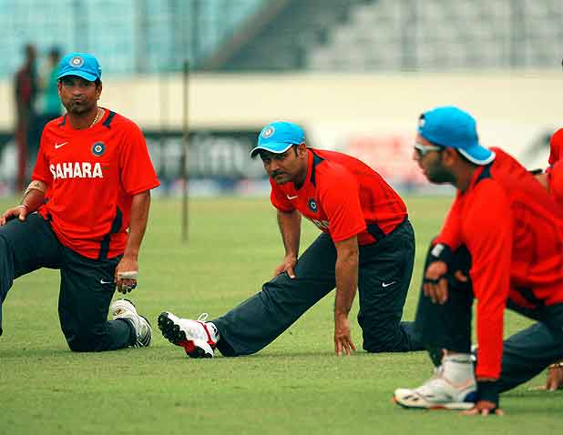 Indian team's practice session