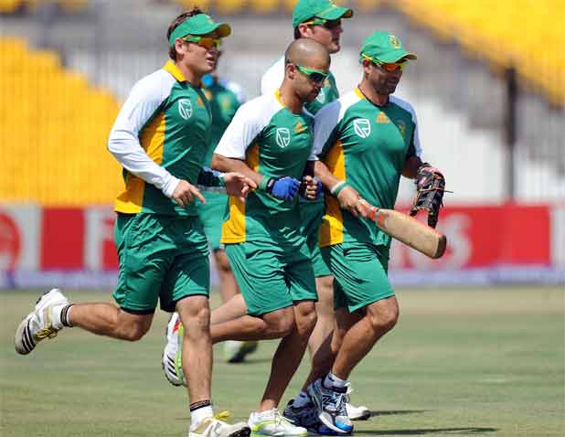 England-South Africa practice session