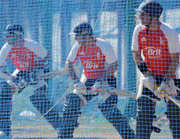 England-South Africa practice session