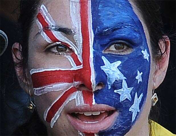 Flags and faces at World Cup