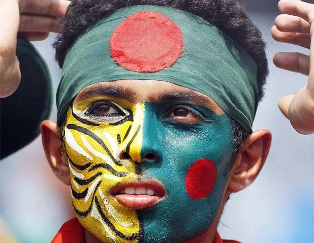 Flags and faces at World Cup