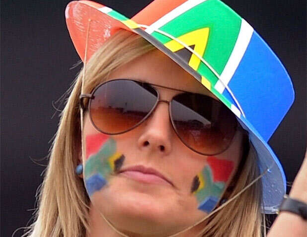Flags and faces at World Cup