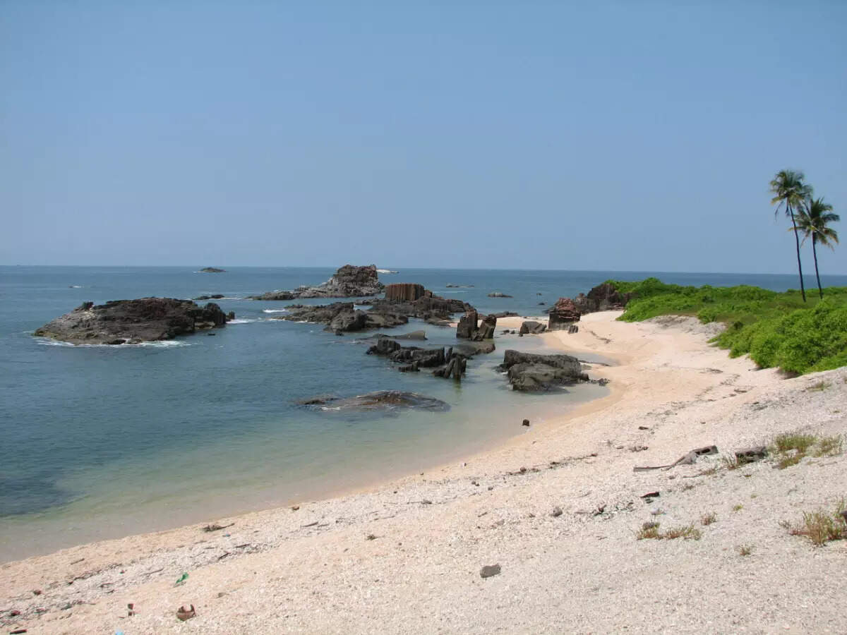 Coconut Island, one of the four islands on the St.Mary's Islands in Karnataka