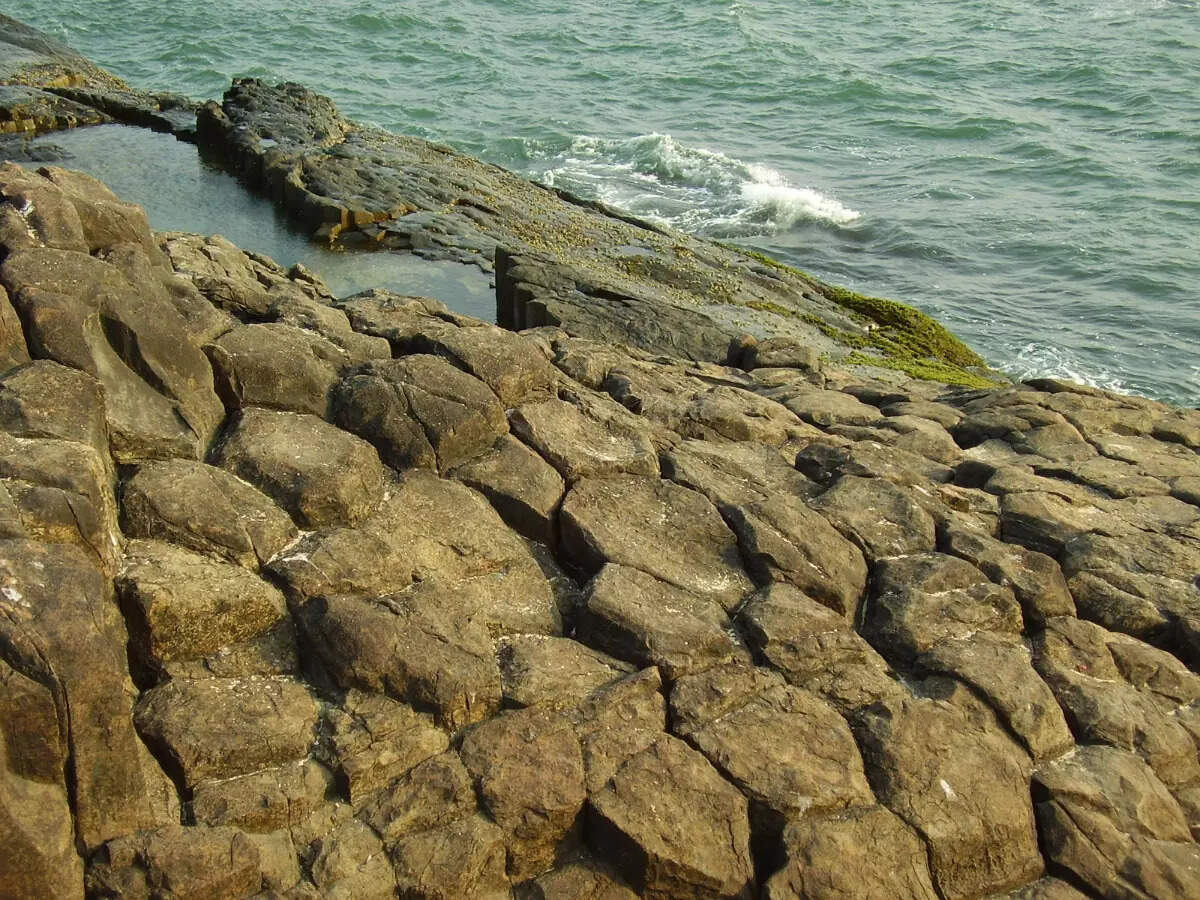 Basalt rocks on St. Mary's Islands in Karnataka