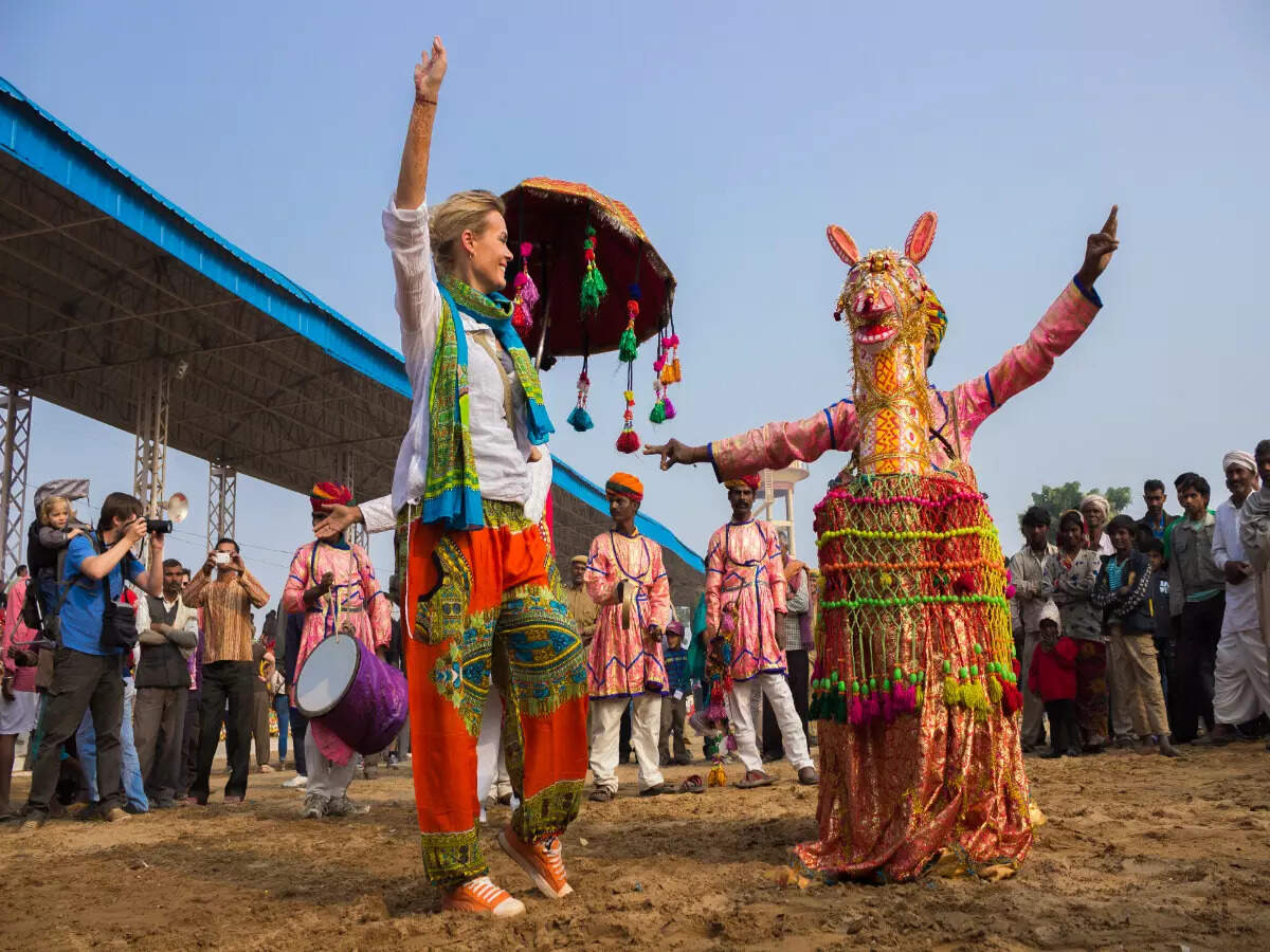 Tourists at Pushkar Fair