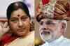 Sushma attends Modi's fast on final day
