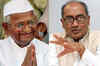 Digvijay slams Anna for campaigning against Cong