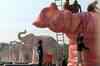 EC order: Mayawati statues covered up in Noida