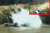 Driver escapes unhurt after freak accident