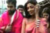 Newly married Shilpa, Raj visit Tirupati temple