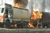 Ludhiana: Protestors torch vehicles, halt trains