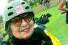 85-yr-old woman celebrates birthday by paragliding
